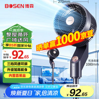 博森 空气循环扇家用电风扇轻音节能落地扇涡轮换气扇台立式交流定频小电扇香薰驱蚊可拆洗XHS-1907
