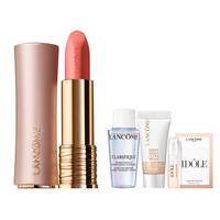 LANCOME兰蔻菁纯粉金管#111冷棕裸柔雾裸唇膏口红哑光520