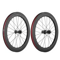 西骑者(WestBiking)冲击波轮组451系列碳纤维轮组折叠自行车三刀辐条可选碳纤维轮组 20寸圈刹50mm框高-