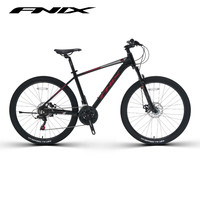 FNIX菲尼仕X660山地车自行车成人男女可锁死避震前叉禧玛诺铝合金车架 黑红色/21速禧玛诺 26寸 架高17【155CM-175CM】