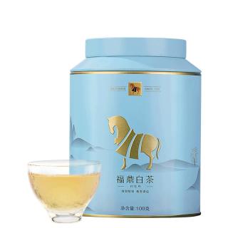 八马茶业 bamatea福建福鼎白茶茶叶白牡丹散茶一级罐装100g