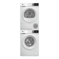 博世 BOSCH 10KG洗烘套装 家用全自动滚筒洗衣机 智能投放 除菌除螨防敏 烘干衣机 WGE252A0AW WQA2520A2W