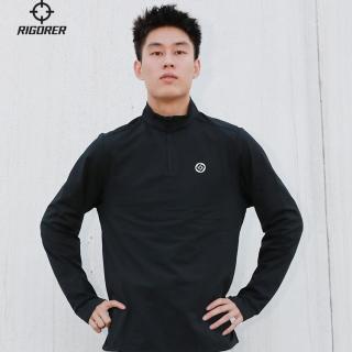 准者运动速干衣男士春秋季跑步加绒长袖训练服半拉链卫衣 5XL