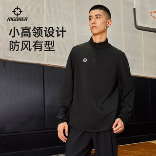 准者运动速干衣男士春秋季跑步加绒长袖训练服半拉链卫衣 5XL