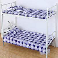 柳伊 Liuei 宿舍纯棉床单学生单人床学校寝室单件被单大学全棉布单子褥单 蓝白格 纯棉 普通单人床
