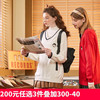 唐狮 [1折价39.9元叠加优惠券]樱桃小丸子联名唐狮秋冬新款毛衣女v领针织衫学生上衣