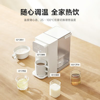 ±0 正负零即热饮水机家用台式大容量冲泡茶吧机桌面小型速热电热水壶烧水壶直饮机 白色