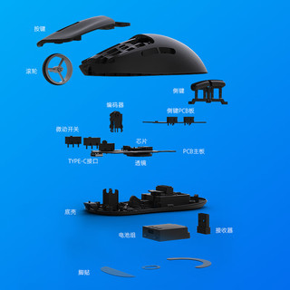  黑吉蛇 轻量化 无线蓝牙鼠标