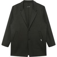 GXG男装 自然纹理系列深绿色简约长大衣 2022年冬季 深绿色 L