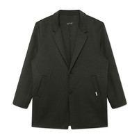 GXG男装 自然纹理系列深绿色简约长大衣 2022年冬季 深绿色 3XL