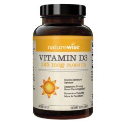 naturewise 维生素D3软胶囊 5000IU 25-羟基 360粒