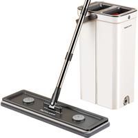 佳帮手平板拖把40cm2布家用一拖净免手洗2025拖地拖布墩布带桶一套 【方形桶2+2刮刀】40cm板头+2布