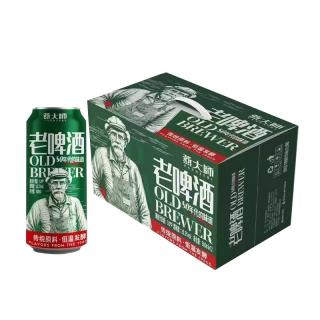 88VIP：燕大师 老啤酒500ml*12罐精酿原浆小麦黄啤酒醇正清爽聚会整箱