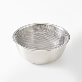 MUJI 不锈钢盆 银色 M 直径19cm高8cm 4件套