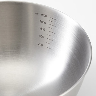 MUJI 不锈钢盆 银色 M 直径19cm高8cm 4件套