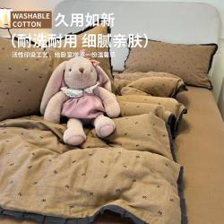 安睡宝 法式清新双层纱套件公主花边被套亲肤四季家用单人宿舍床上用品