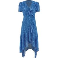 MOUSSY 2024秋季女装法式度假风不规则茶歇裙连衣裙 028HSZ30-1311