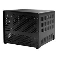 巧美Gaumey巧美NAS机箱迷你电脑mini黑色小型家用硬盘10盘位服务器ITX全高PCIE小旋风N5 小旋黑白色+风扇5个6*6*1cm