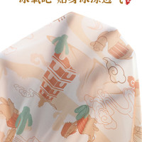 汉宫优品女婴衣服夏款短袖哈衣薄款宝宝外出服中国风夏装莫代尔婴儿哈衣 丝绸之路