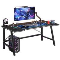 奥伦福特电脑桌台式家用游戏桌椅办公书桌电竞桌简约书房写字桌子 【S1电竞黑碳纤纹】140*60