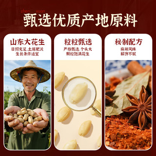华味亨脱油花生420g/袋 麻辣味熟花生米每日坚果小吃休闲零食下酒菜 【粒大酥脆】麻辣花生420g
