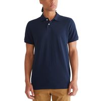 移动专享、移动端：AÉROPOSTALE AEROPOSTALE 男式 polo衫 polo 有领 短袖 标准版型 Deep Navy Large