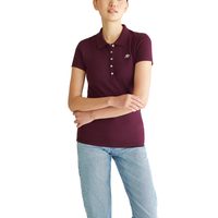 移动专享、移动端：AÉROPOSTALE AEROPOSTALE 女式 Aero 纯色 A87 Polo 衫, 皇家梅花