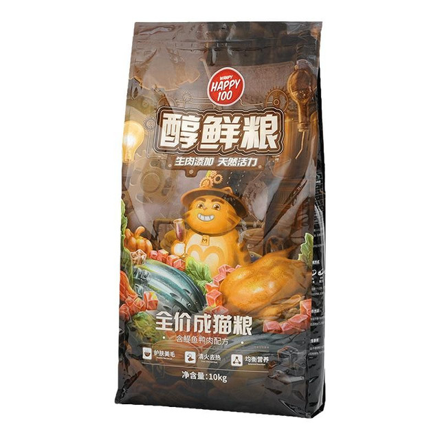 顽皮 全价成猫wanpy鸭肉流浪醇鲜猫20斤装粮