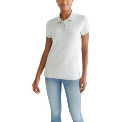 AÉROPOSTALE AEROPOSTALE 女式 polo衫 aero制服polo短袖 有领 短袖 修身版型 Light Heather Grey Medium