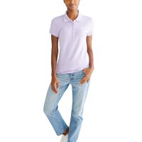 移动专享、移动端：AÉROPOSTALE AEROPOSTALE 适合成人 女性 polo衫 aero solid a87 polo 有领 短袖 修身版型 Lavendar Escape Neon Medium