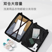 卡帝乐鳄鱼行李箱女拉杆箱旅行箱大容量男耐用结实密码箱皮箱子 象牙白 22英寸 小尺寸-单人出行3-5天