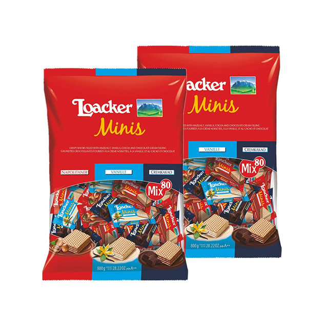 Loacker 莱家 迷你混合威化饼干 800g*2袋