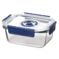 乐扣乐扣（LOCK&LOCK）抽真空保鲜盒冰箱收纳密封盒抽气泵玻璃饭盒微波炉加热储物盒 长方形【1130ML】