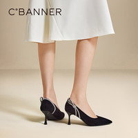 C.BANNER/千百度 水钻装饰 女士高跟鞋