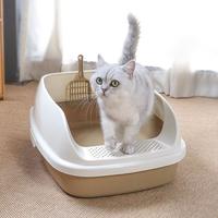 美卡 MAKAR 猫砂盆特大号防外溅猫厕所半封闭式猫沙盆防臭猫屎盆