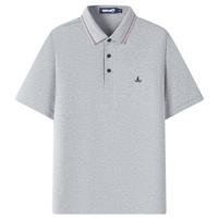 Navigare意大利小帆船男士速干抑菌凉感通勤短袖POLO衫1325525564 灰 XL 冰河灰