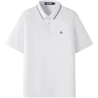 Navigare意大利小帆船男士速干抑菌凉感通勤短袖POLO衫1325525564 白 2XL 冰川白