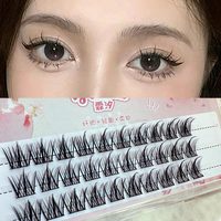 FAICCIA 免胶自粘假睫毛！懒人三部曲眼睫毛纯欲自然太阳花仿真新手免胶水