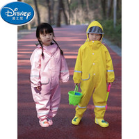 迪士尼（Disney）儿童连体雨衣男童全身一体防水女童宝宝幼儿小防雨服雨裤套装 888 黄色连体雨衣 +收纳袋 M