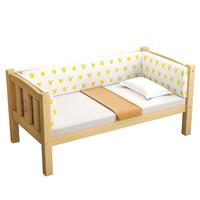 艾莎德拼接床加宽婴幼儿床实木单人床边小床小孩延边宝宝床可调节 加厚 三面护栏单床 150*70*40(高度可调节)