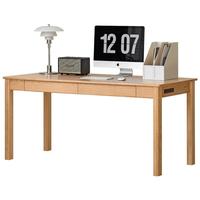 源氏木语实木书桌简约现代白蜡木办公桌书房电脑桌家用桌子2米书桌|深80