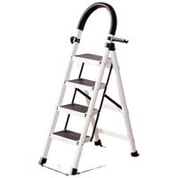 远耐乔迁梯子家用折叠梯工程梯多功能人字梯伸缩加厚室内楼梯-白四步