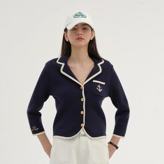 小熊小香风西装开衫针织衫毛衣外套轻职场风女