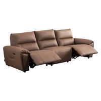 移动端、京东百亿补贴：芝华仕 头等舱贵族皮沙发零靠墙复古电动小户型家具芝华士30269棕2.35M 可可棕-三人位双电动-2.35M