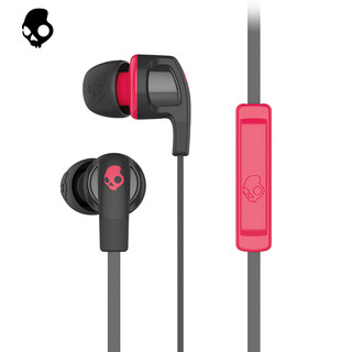 Skullcandy 骷髅头 SMOKIN BUD2烟斗真无线蓝牙耳机入耳式有线耳机安卓苹果圆孔通用耳麦 西瓜红黑色