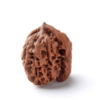 彩荷 文玩核桃麻核桃狮子头四座楼官帽白狮子把玩核桃手把件送男士 官帽(约36-38mm)