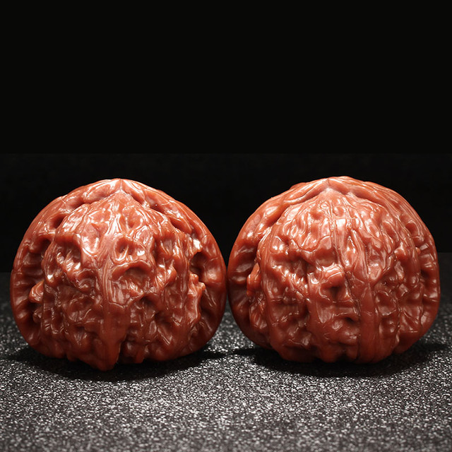 No.336 遊ぶクルミ文玩核桃 精配球形凹底狮子头核桃 彩