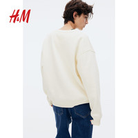 H&M女装卫衣夏季印花图案卫衣1244785 奶油色/米奇老鼠 170/128 XXL