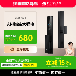 德施曼 DESMAN 小嘀 Q2P 智能门锁 星爵黑