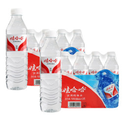 娃哈哈 纯净水596ml*24瓶 塑膜装 小瓶装水 哇哈哈饮用水